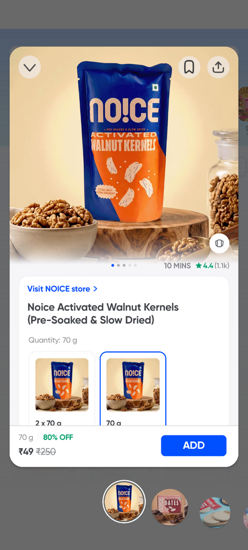 Swiggy Instamart: Noice Products at great discount (Location Specific)