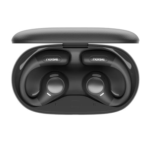Noise Pure Pods 2 Wireless Open Ear Earbuds with AirWave™ Technology, Spatial Audio, Up-to 50H Playtime, Quad Mic with AI ENC, 14.2mm Neodymium Driver, Detachable Pure Band, BTv5.4, IPX4 (Prime Black)