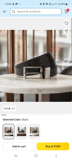 100% supercoins back on HRX by Hrithik Roshan Men's Genuine Leather Formal Belt at ₹284 on Flipkart 