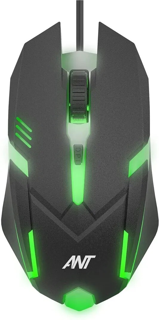 Ant GM46 RGB Lighting Wired Ergonomic Optical  Gaming Mouse (USB ...more