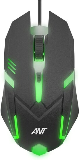 Ant GM46 RGB Lighting Wired Ergonomic Optical  Gaming Mouse (USB ...more