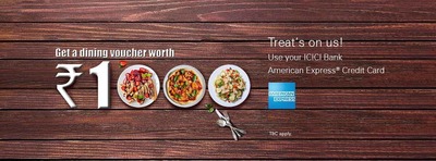 Get Free Dineout Dining Voucher Worth Rs 1000 Using Icici Bank