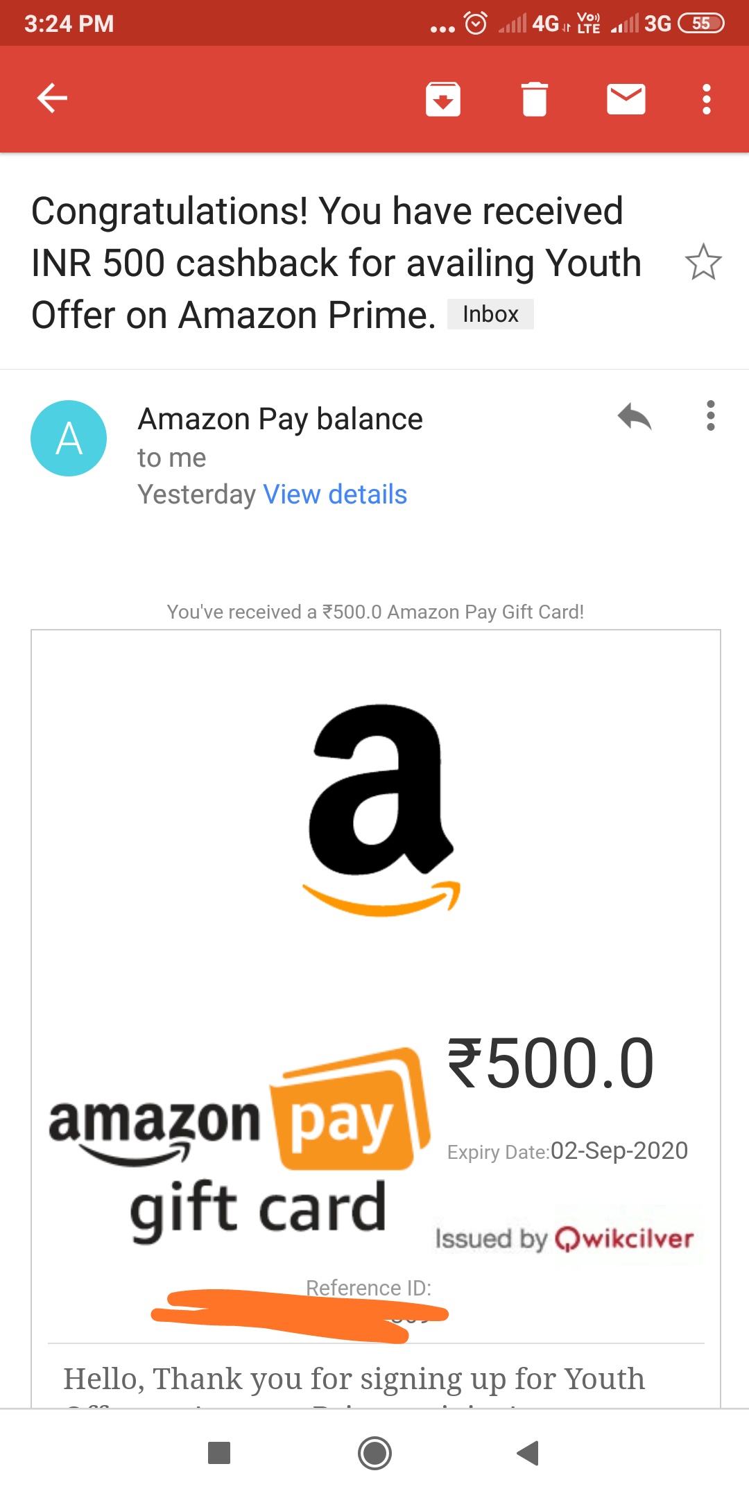 Amazon prime youth offer back again 1824 year old age people get