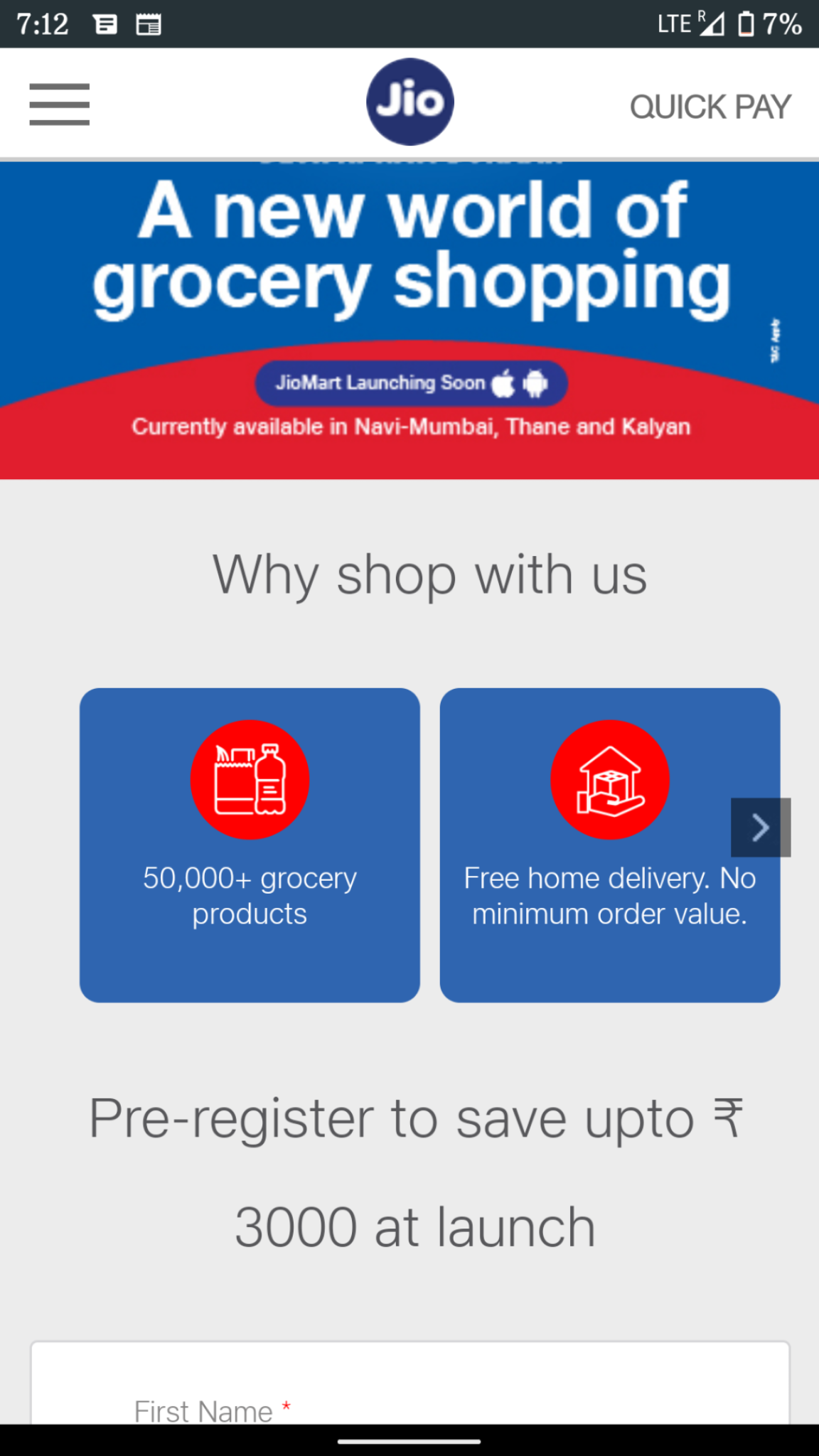 JioMart Preregister to save upto ₹ 3000 at launch DesiDime