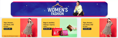 Flipkart Big Billion Days Sale offers on Women Fashion