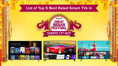 List of Top 5 Best Rated Smart TVs on Amazon Great Indian Festival Sale 2020
