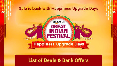 Amazon Great Indian Festival Sale is back with Happiness Upgrade Days - List of Deals & Bank Offers