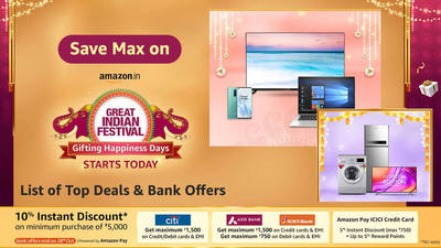 Save Max on Amazon Great Indian Festival Sale with Gifting Happiness Days: List of Top Deals & Bank Offers