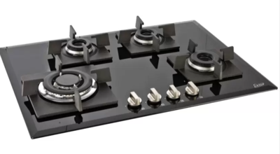 GLEN GL 1074 SQ IN 4 Burner Auto Built in Hob Glass Automatic Hob