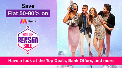 Save Flat 50-80% on Myntra End Of Reason Sale : Have a look at the Top Deals, Bank Offers, and more