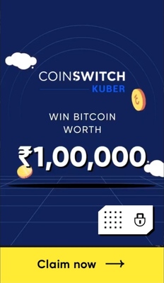 Cred Jackpot : Chance To Win Bitcoin Worth Rs. 100000 On Coinswitch Kuber / Rs.100  coupon / Cashbacks