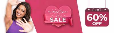 Sanfe valentine's sale - Flat 60% off ,freebie worth 199 every purchase,10% off on prepaid