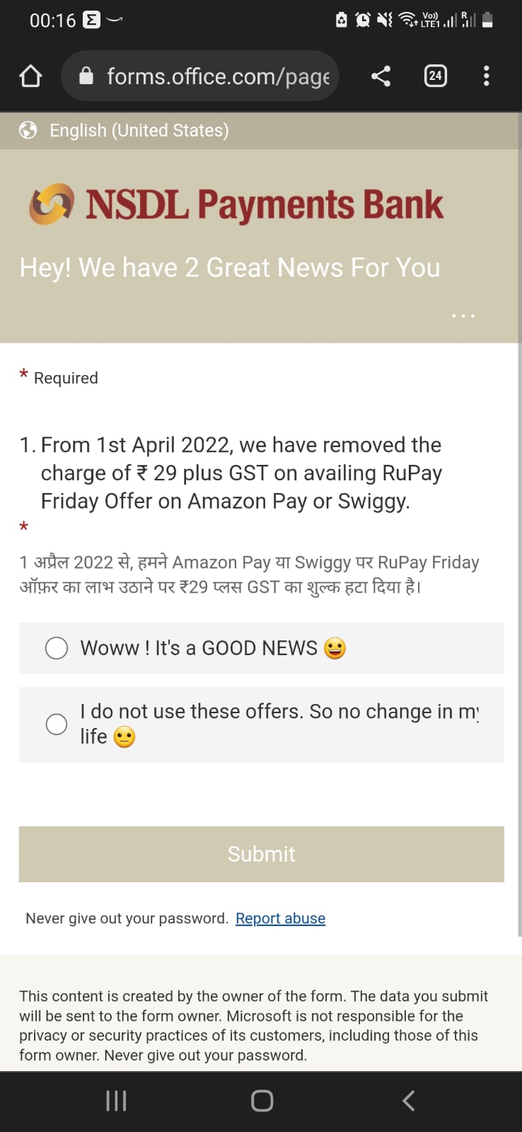 Free NSDL Jiffy Zero Balance Bank Account With FREE Rupay Platinum