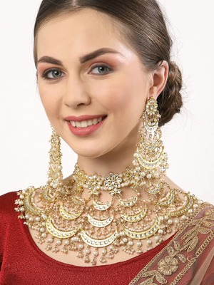 Kundan Layered Design Wedding Dulhan Jewelry Set