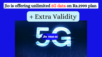 Jio unlimited 5g data offer on Rs.2999 Jio plan.