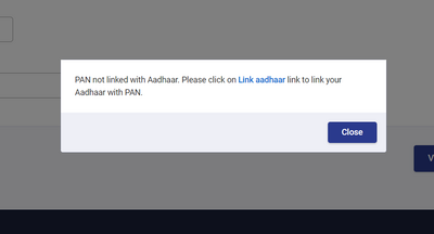 Aadhaar Not Linked with PAN