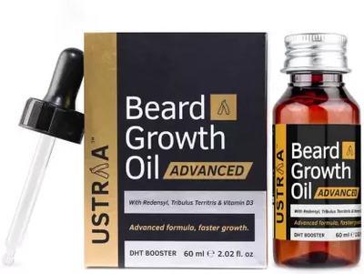 Ustraa Beard Growth Oil Advanced for Patchy Beard Issues