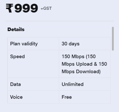 Jio Fiber Rs. 999 Plan with OTT Apps: 150 Mbps, 16 OTT Apps & More
