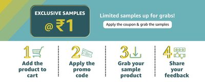 Amazon Free Sample Products at ₹1