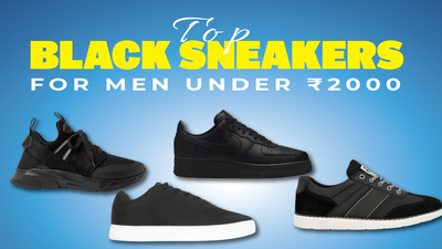 Top 17 Black Sneakers for Men under ₹2000 in India