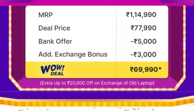 Flipkart Big Billion Days Macbook Air M2 Price