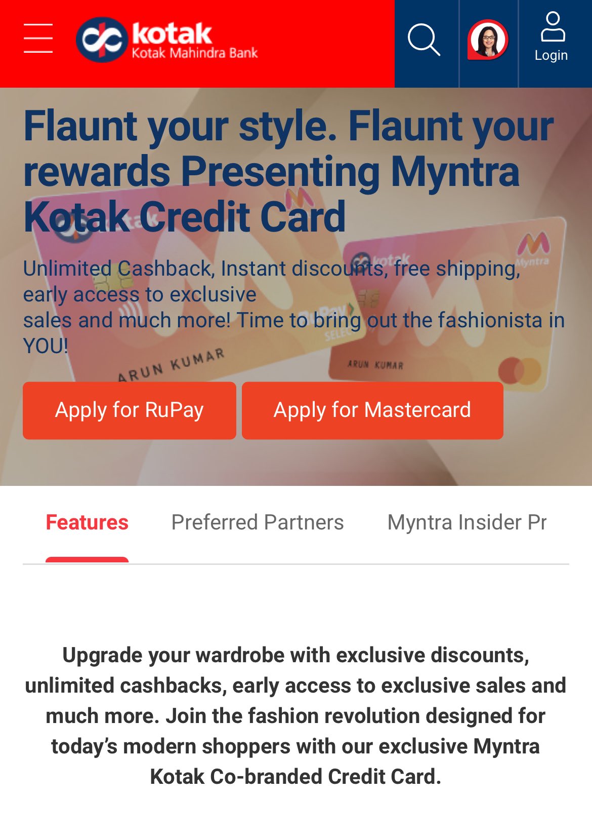 Kotak Myntra credit card Page 19 TechnoFino 1 Community Of