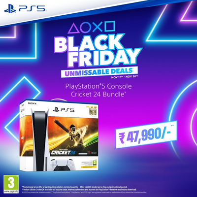 PlayStation India Black Friday Deals on PS5 Cricket 24 bundle