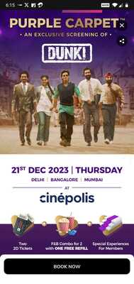 Cinepolis Exclusive Screening of Dunki for Times Prime members
