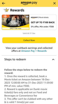 dunki movie ticket offer on amazon