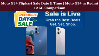 Moto G34 Flipkart Sale Date & Time | Moto G34 vs Redmi 12 5G Comparison
