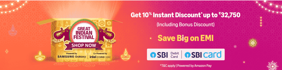 Bank Offers in the Amazon Diwali Sale (Great Indian Festival)