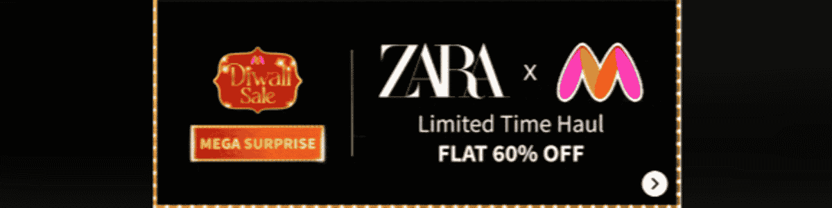 60% Discount on Zara Brand on Myntra