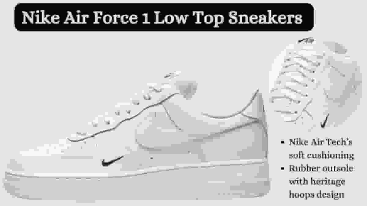 Nike Air Force 1 Low Top White Sneakers for Women