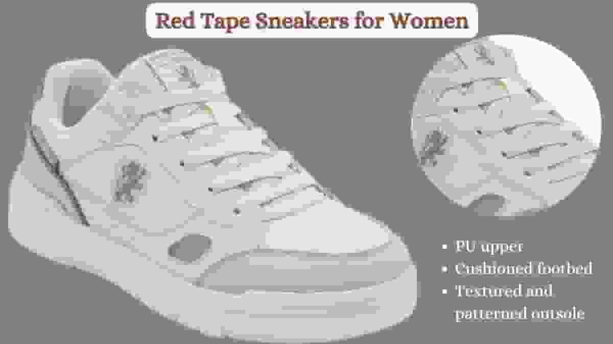Red Tape: Best White Sneakers for Women under ₹1000 to ₹2000 price