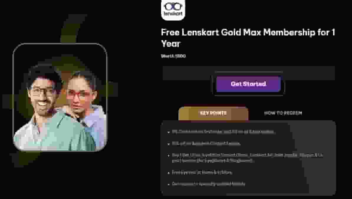 Timesprime Membership Offers Free 1 Year of Lenskart Gold Max Membership
