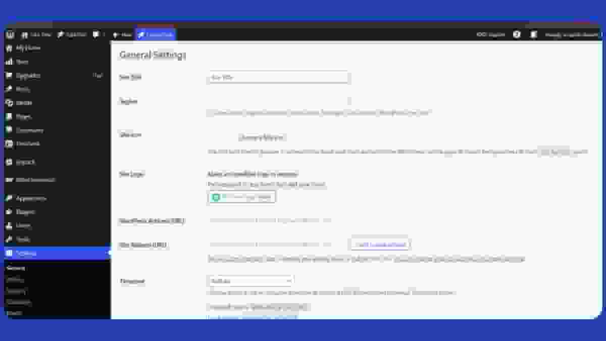 Wordpress Free Domain & Hosting CMS Interface