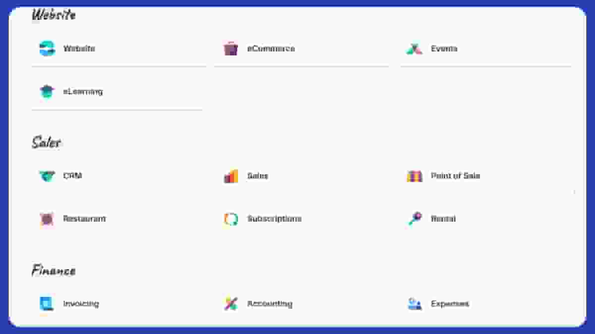 Odoo: All in One Business Suite & Free Web Hosting Platform