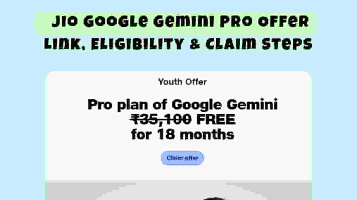 Jio Google Gemini Pro Offer Link, Eligibility & Claim Steps