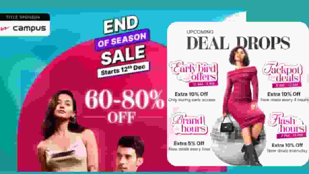 Flipkart End of Season Sale (12 - 21st Dec) Early Bird Offers