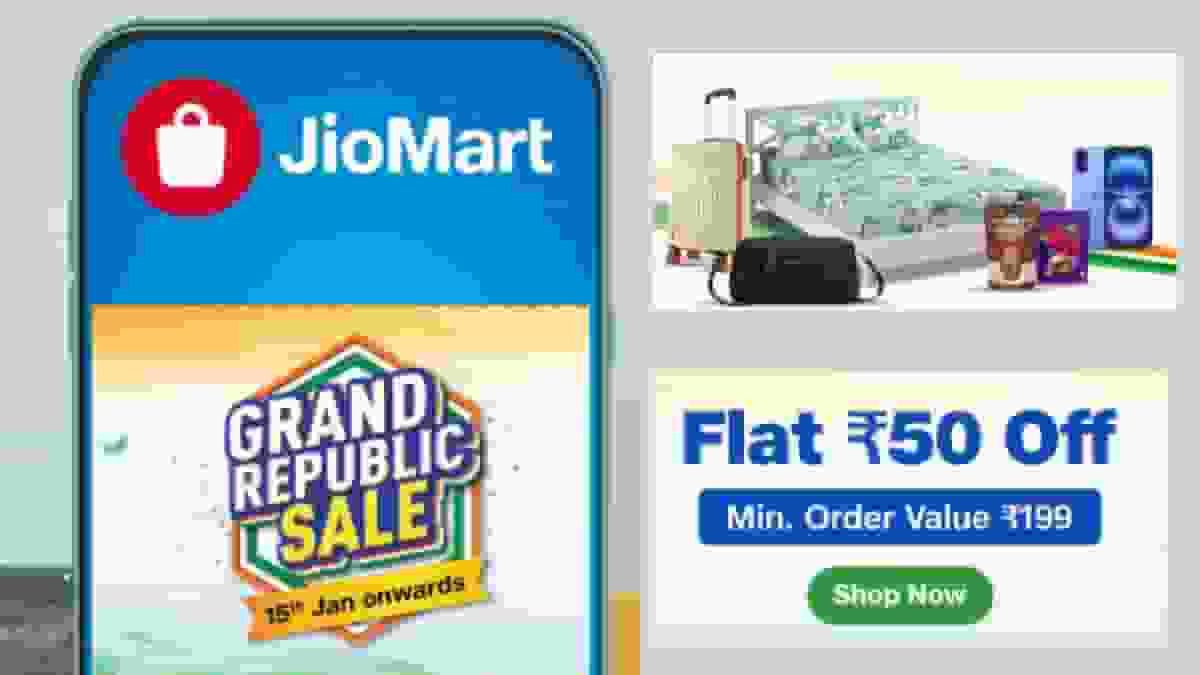 JioMart Grand Republic Day Sale 2026! ₹50 Coupon on ₹199
