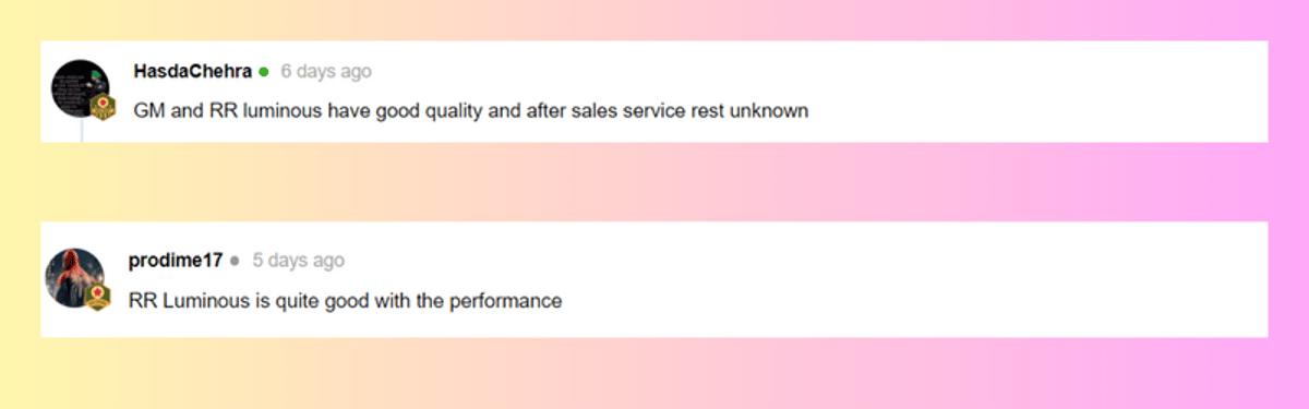 Luminous fans used and reviewed