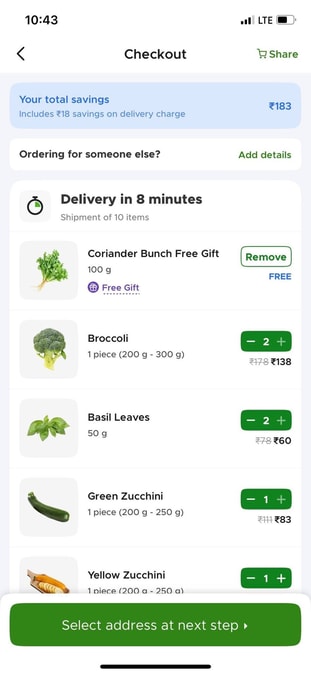 Blinkit Free Dhaniya offer!