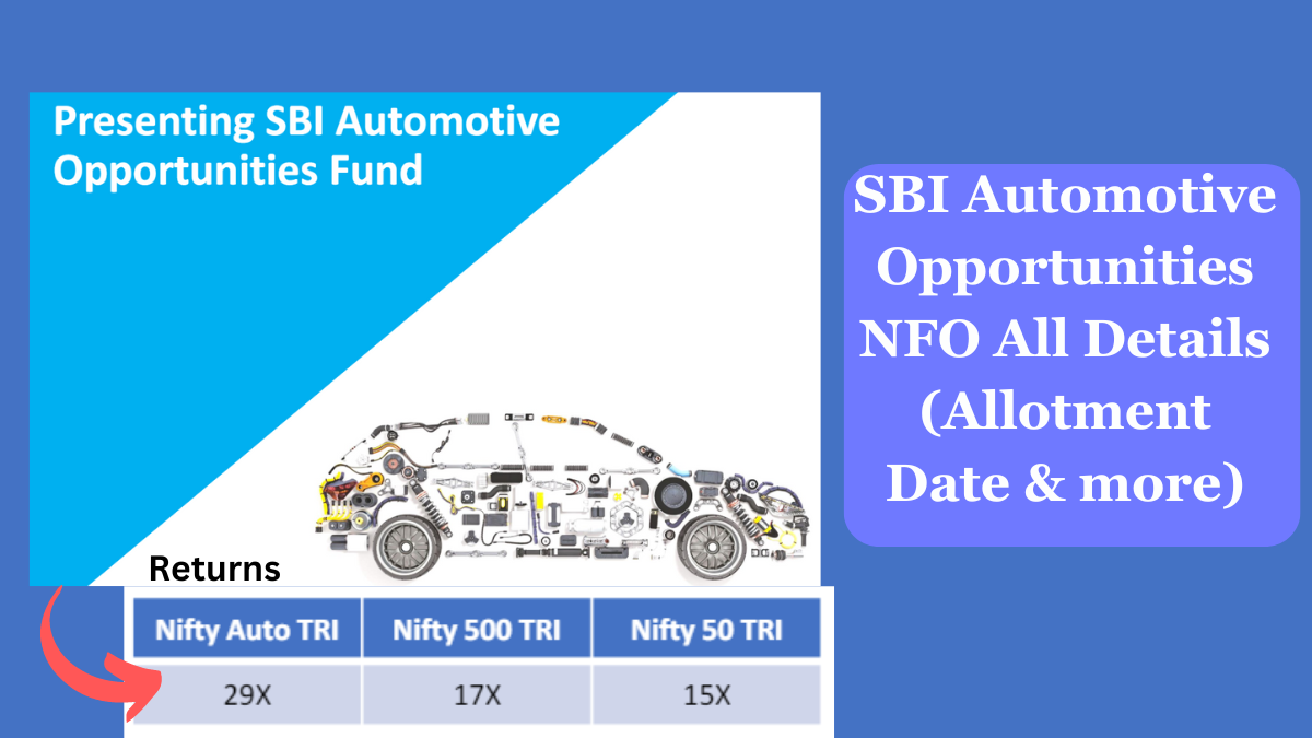 SBI Automotive Opportunities NFO Opening & Closing Date, Risks, NAV, Minimum Investment, Allotment Date, Plans Option & more