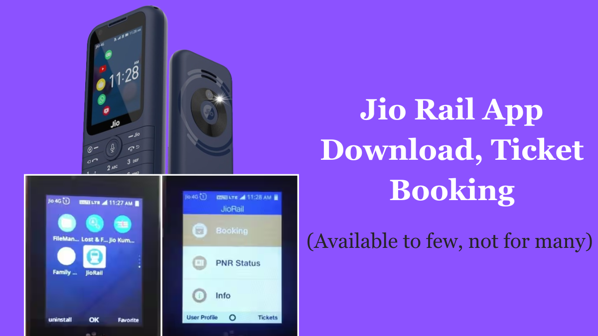 Jio Rail App Download, Ticket Booking (Available to few, not for many)