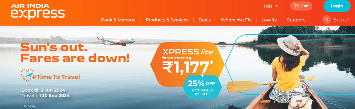 Air India Express Time To Travel Sale