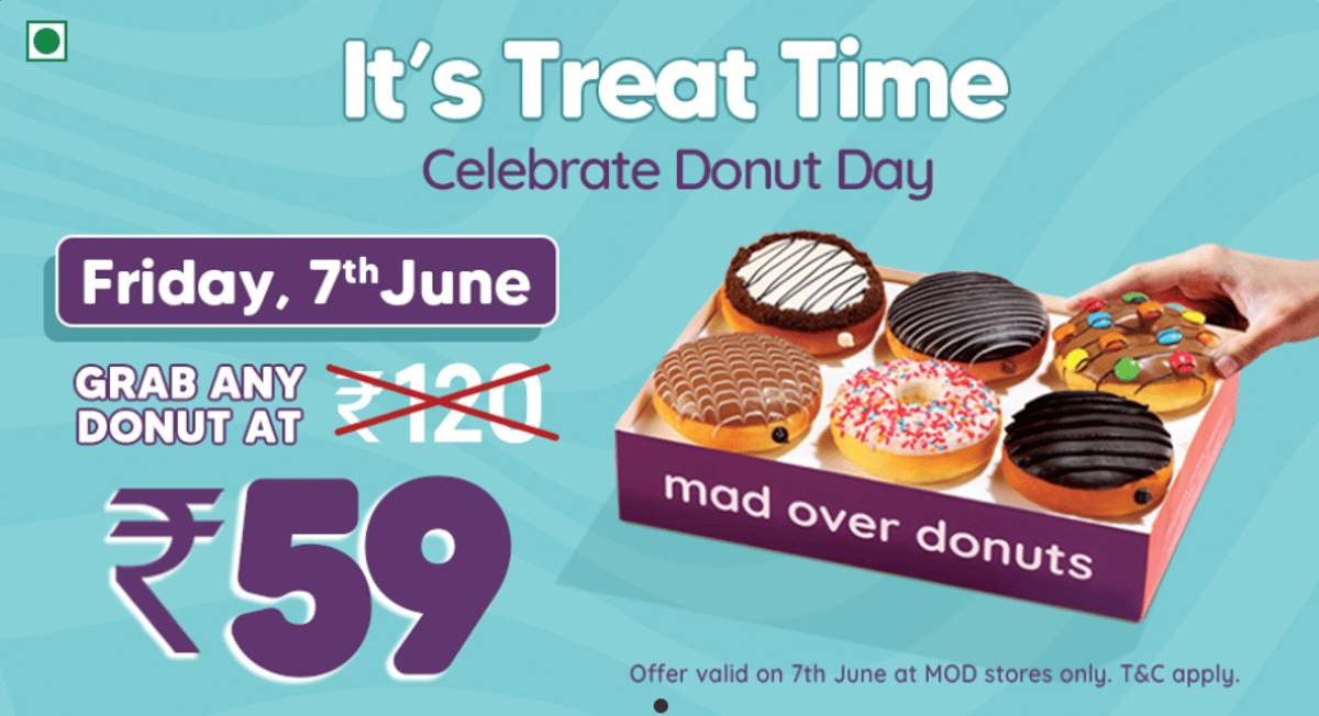 Mad Over Donuts New Offer at Only Rs. 59!