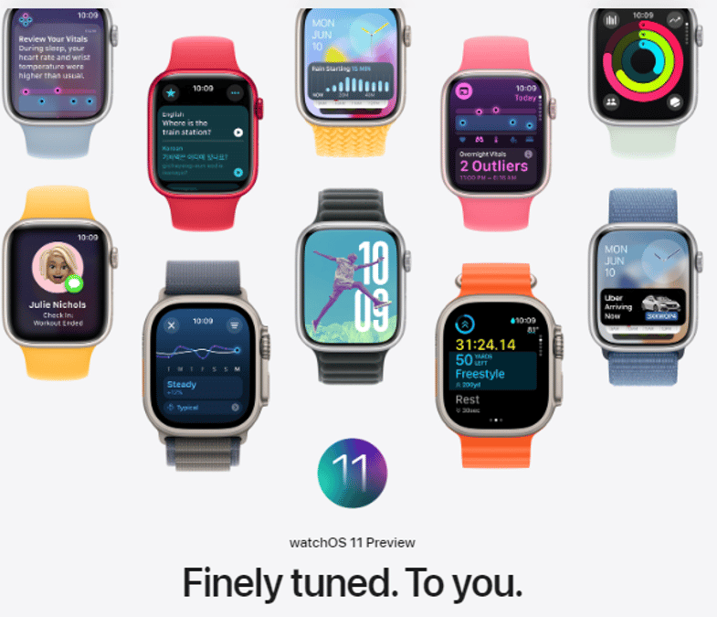 WatchOS 11 Updates announced in Apple WWDC 2024 Event