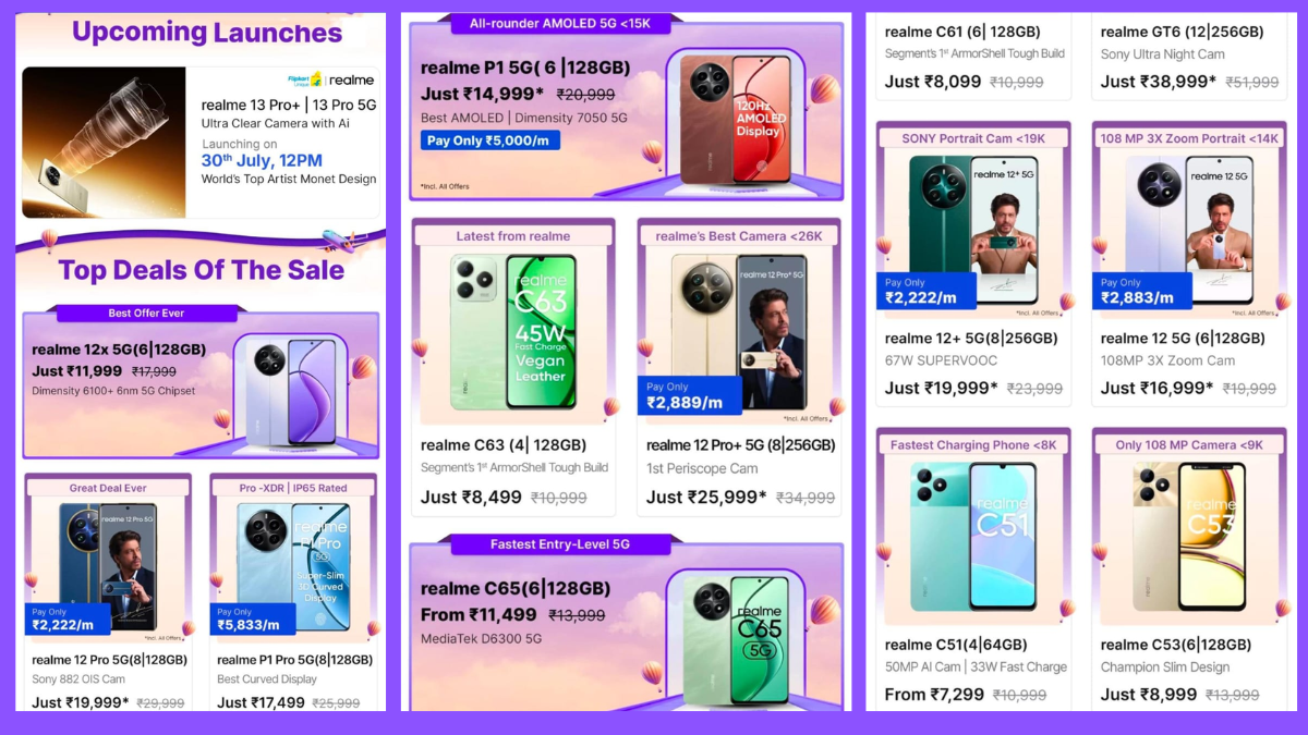 Realme Phone offers in GOAT Sale