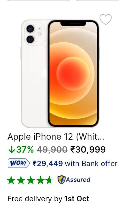 iPhone 12 for ₹29,449 price: Cheapest iPhone in Flipkart BBD Sale 2024 (in stock)