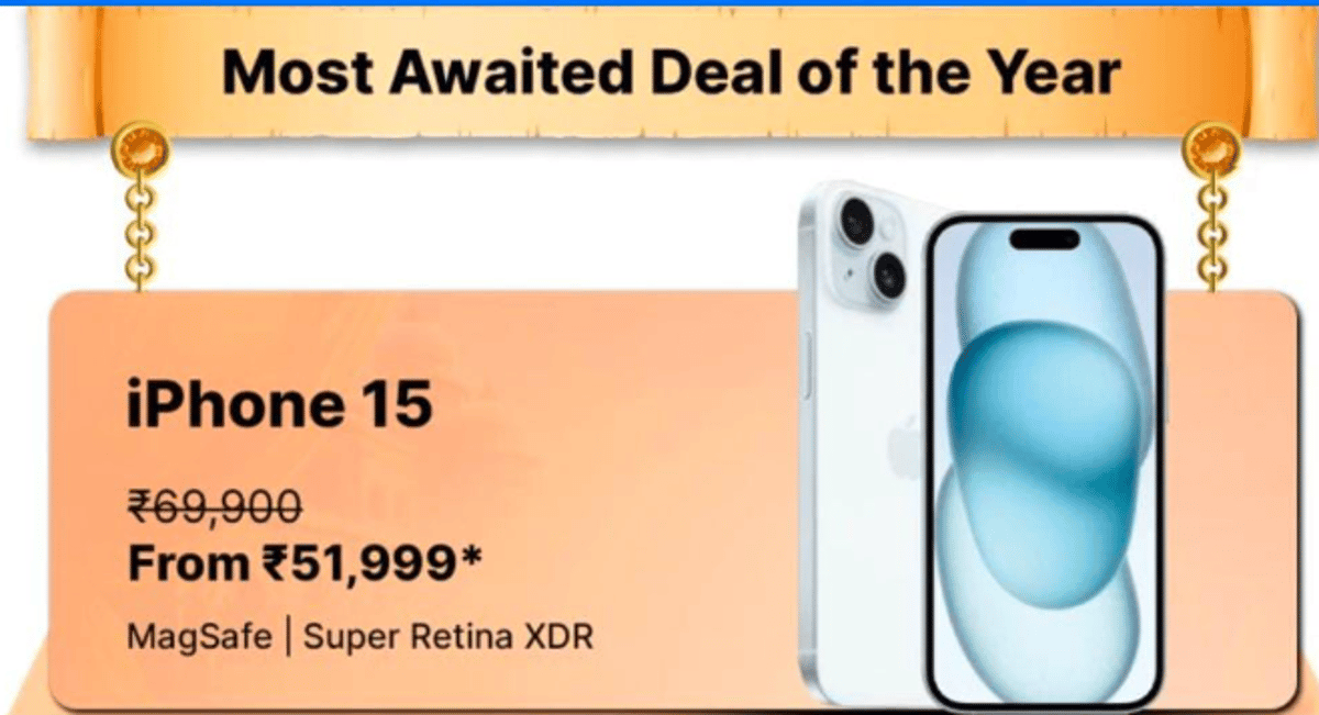 Flipkart Big Billion Days iPhone 15 gets the biggest discount of the year